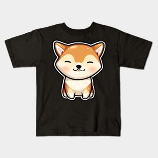 cute baby fox cartoon vector illustration Kids T-Shirt